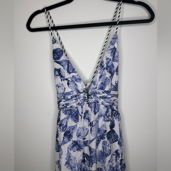 NWT Scotch and Soda Waisted Blue Maxi Dress - Picture 7 of 14